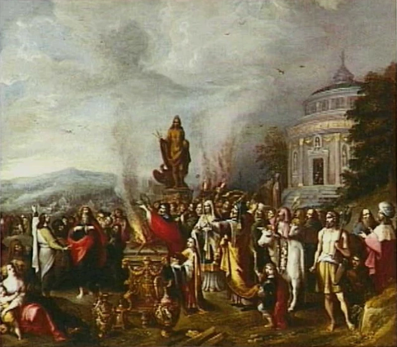 Paolo e Barnaba si stracciano le vesti e tentano di impedire il sacrificio